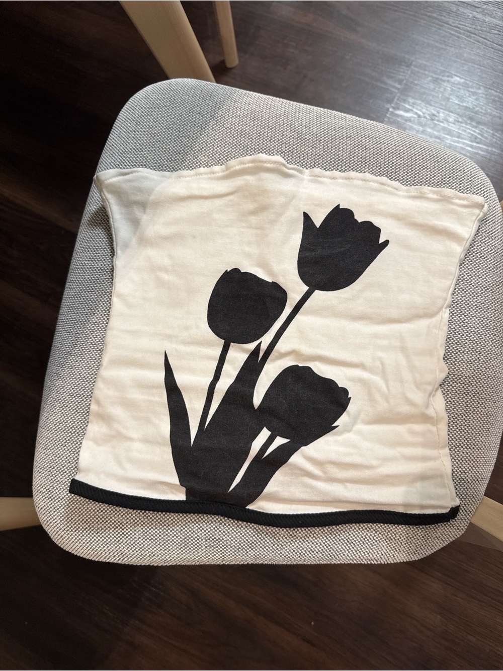 Cream and Black Floral Tulip Crop Top - Women's Stylish Tube Top